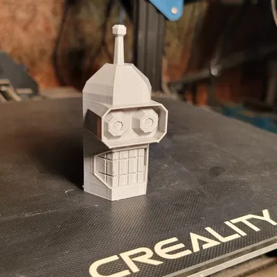 Nhân vật Bender phong cách Low Poly từ Futurama