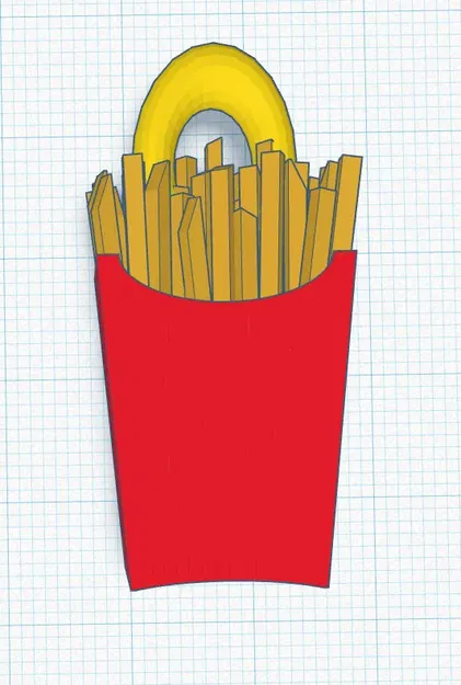 Móc khóa khoai tây chiên ngộ nghĩnh - Image 1