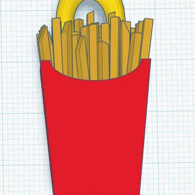 Móc khóa khoai tây chiên ngộ nghĩnh