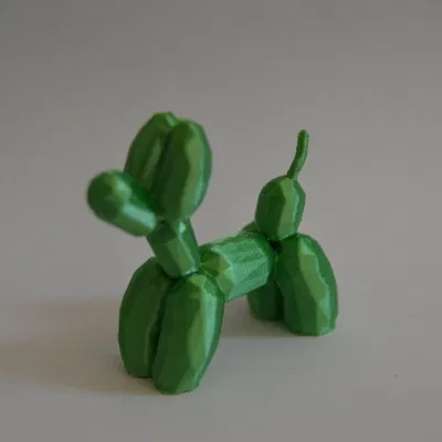 Chó bóng bay phong cách low poly