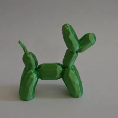 Chó bóng bay phong cách low poly