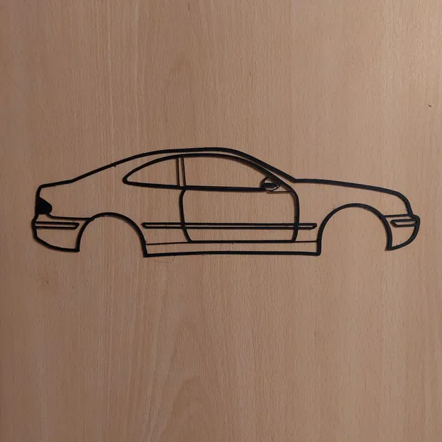 Nghệ thuật tường bóng silhouette Mercedes Benz CLK W208 - Image 1