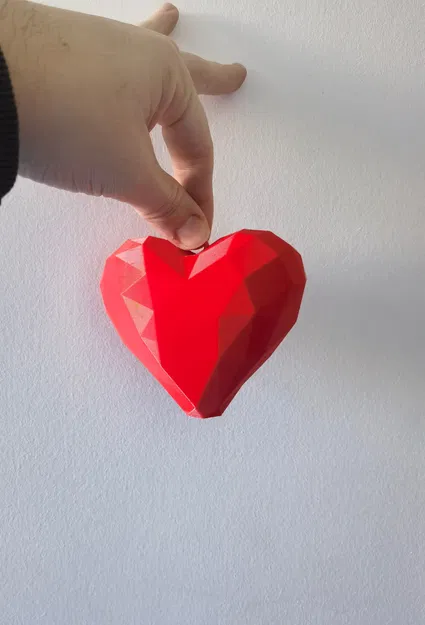 Móc khóa trái tim phong cách low poly cho ngày Valentine - Image 3