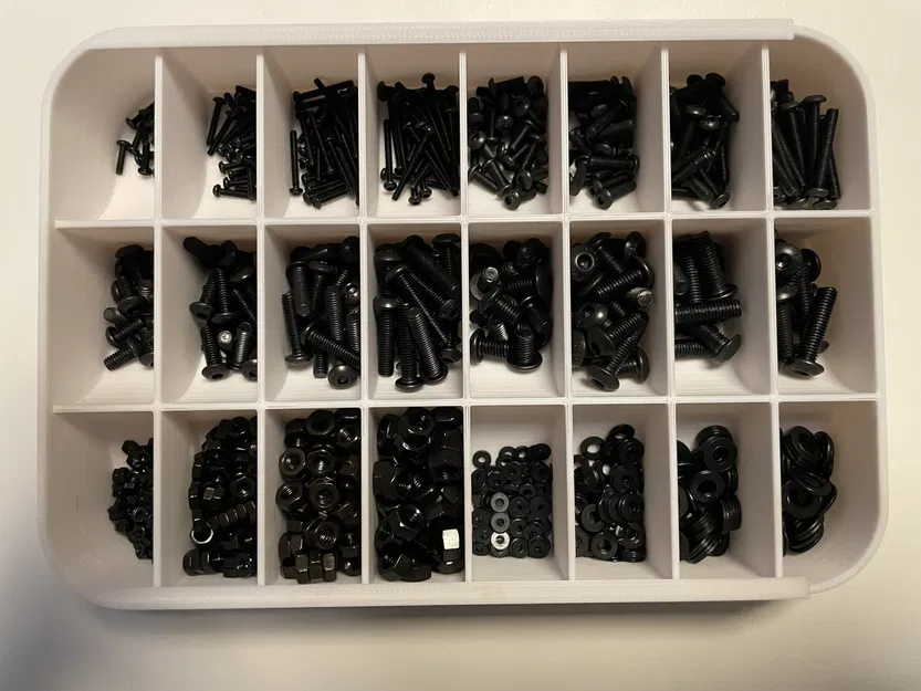 Hộp vít với nắp trượt và 24 khe chứa vít - Image 2