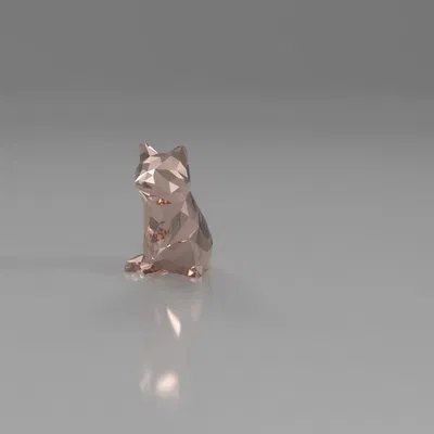 Tượng nhồi bông gấu mèo racoon phong cách low poly