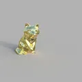 Tượng nhồi bông gấu mèo racoon phong cách low poly - Thumbnail 4