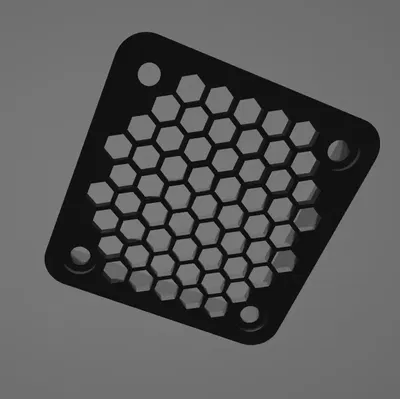 Nắp quạt 50mm với lưới hình lục giác