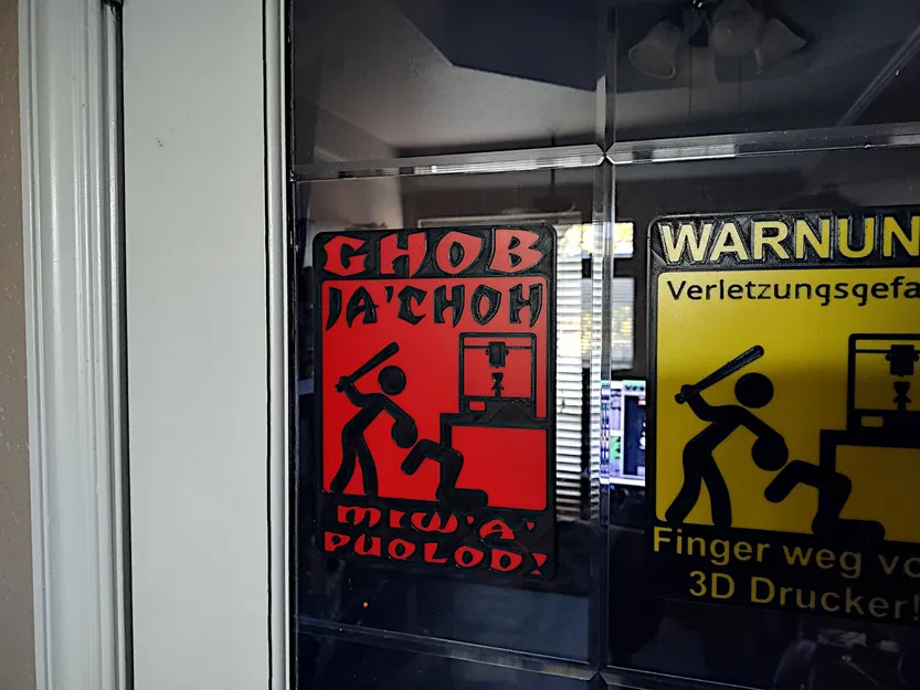 Biểu tượng cảnh báo máy in 3D bằng nhiều ngôn ngữ - Image 1