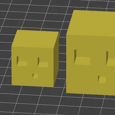 Nhân vật Slime trong Minecraft với nhiều kích thước khác nhau