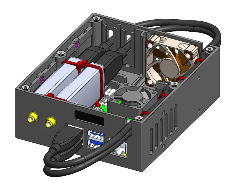 Hộp đựng cho Raspberry Pi 4 và hai RTL-SDR V3 - Image 1
