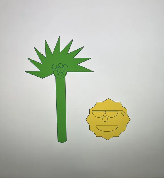 Góc thư giãn mùa hè với đồ nội thất phong cách low poly - Image 1