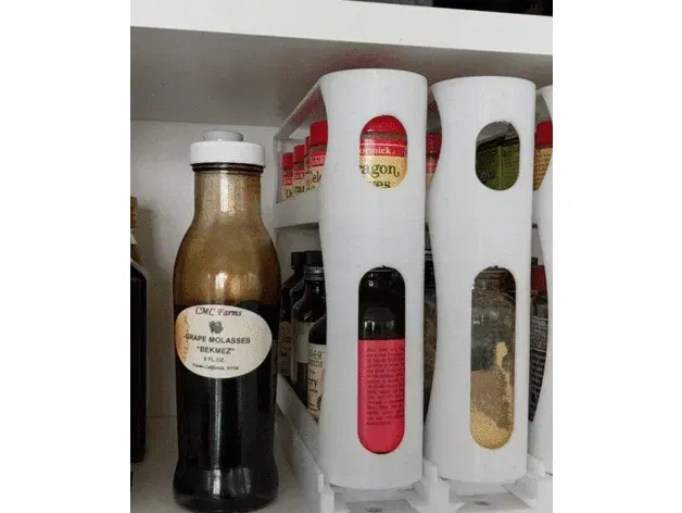 Giá đỡ gia vị kéo ra xoay cho tủ bếp tiện lợi - Image 5