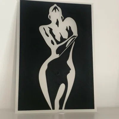 Silhouette phụ nữ trang trí tường nghệ thuật