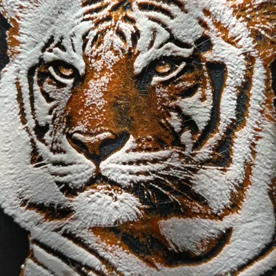 Mô hình hổ nghệ thuật treo tường Hueforge