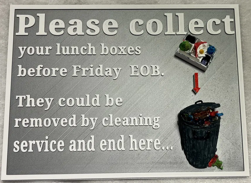 Biển chỉ dẫn thông tin văn phòng cho tủ lạnh - Image 2