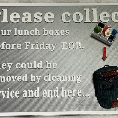 Biển chỉ dẫn thông tin văn phòng cho tủ lạnh