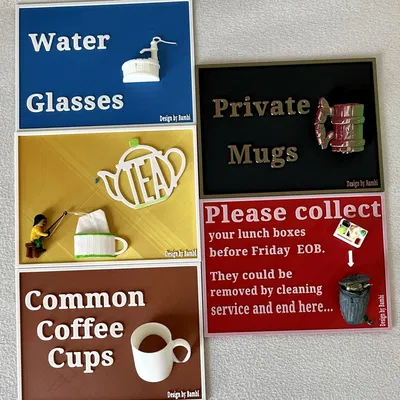 Bảng chỉ dẫn văn phòng mẫu 4: Tủ lạnh