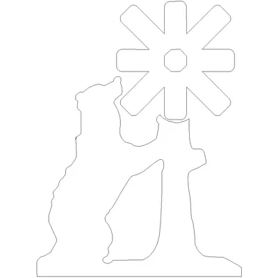 Totem để bàn với logo ESN UC3M