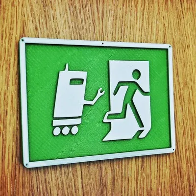 Biển báo thoát hiểm cho robot nổi giận