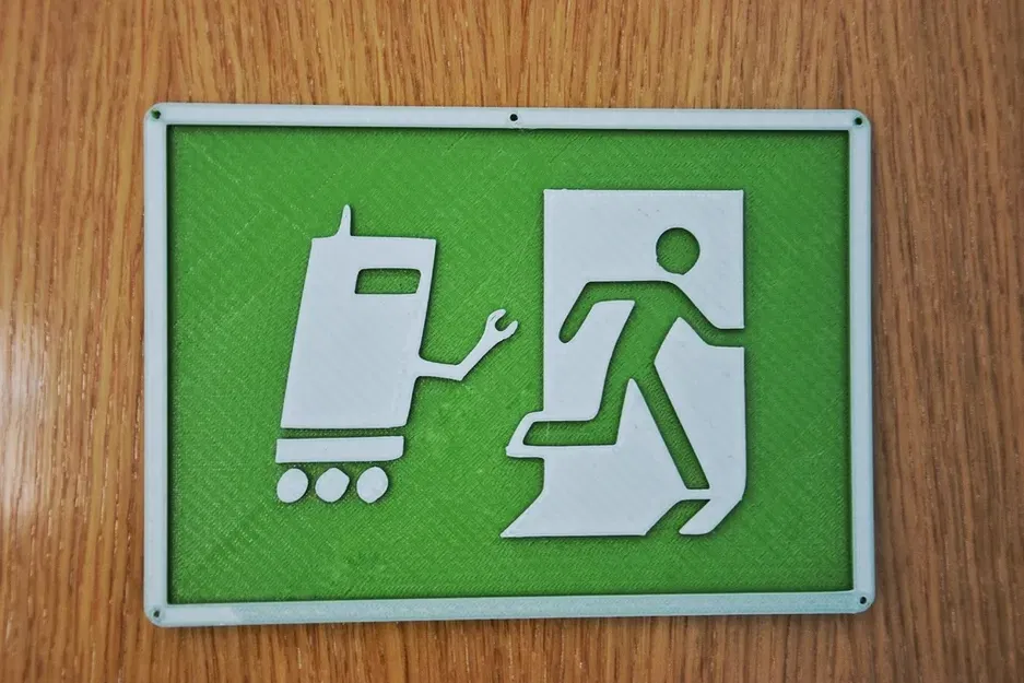 Biển báo thoát hiểm cho robot nổi giận - Image 2