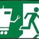 Biển báo thoát hiểm cho robot nổi giận