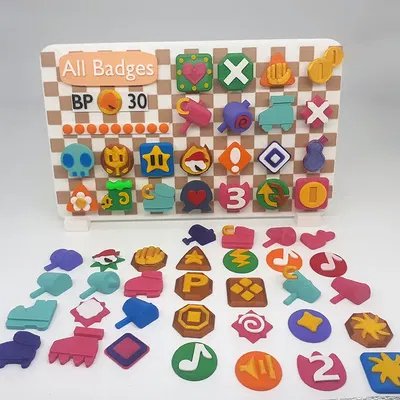 Bộ sưu tập huy hiệu từ Paper Mario phiên bản n64