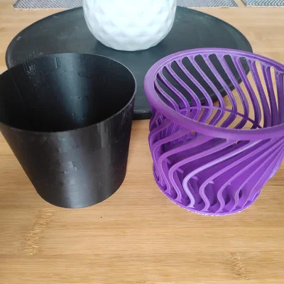 Bình hoa hai màu độc đáo cho trang trí nghệ thuật