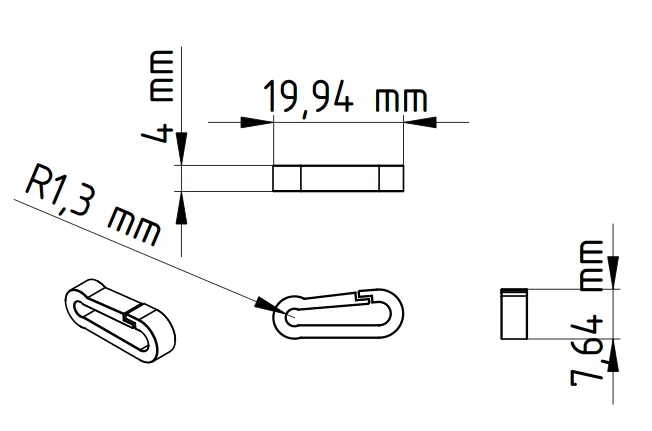Kẹp thay thế cho mũ đi bộ Decathlon với file FreeCAD - Image 2