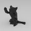 Mèo thấp poly với thiết kế hỗ trợ tối thiểu - Thumbnail 1
