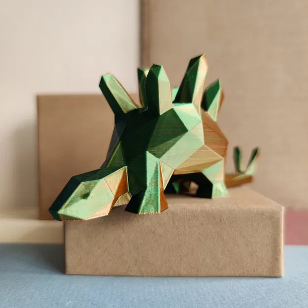 Giá đỡ nhẫn hình khủng long Stegosaurus phong cách Low Poly - Image 1