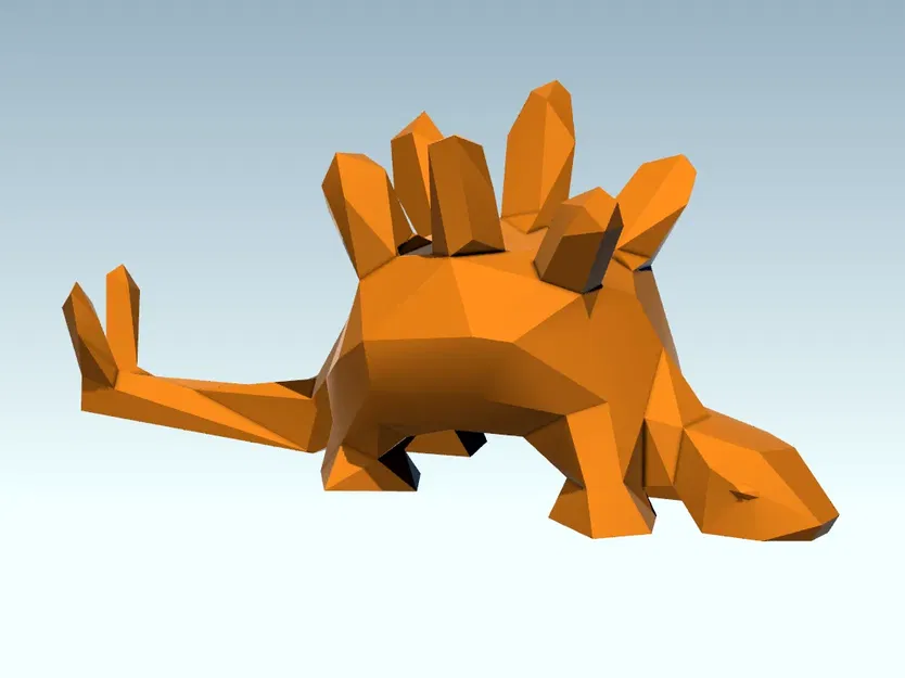 Giá đỡ nhẫn hình khủng long Stegosaurus phong cách Low Poly - Image 2