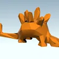 Giá đỡ nhẫn hình khủng long Stegosaurus phong cách Low Poly - Thumbnail 2