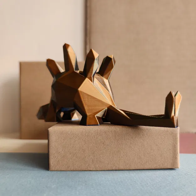 Giá đỡ nhẫn hình khủng long Stegosaurus phong cách Low Poly - Image 3