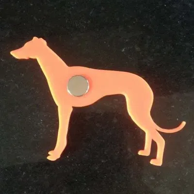 Nam châm tủ lạnh hình chó Greyhound/Whippet
