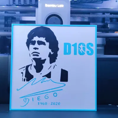 Chân dung Maradona với khung ảnh nghệ thuật