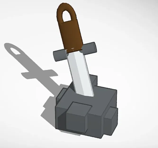 Kiếm trong đá - Tượng nghệ thuật 3D độc đáo - Image 1