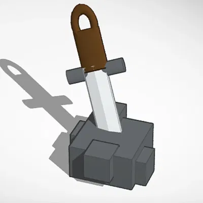 Kiếm trong đá - Tượng nghệ thuật 3D độc đáo