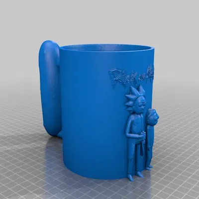 Cốc uống Rick và Morty với tay cầm dưa chua