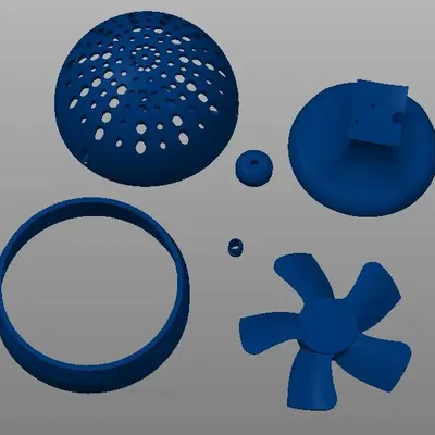 Quạt bàn mini in 3D với thiết kế tối giản