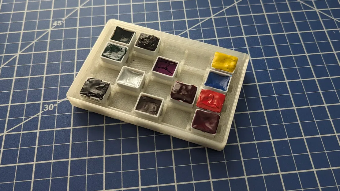 Khay đựng màu nước Gridfinity nửa viên 2x3 - Image 1