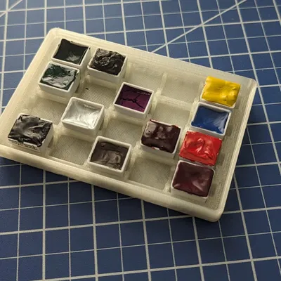 Khay đựng màu nước Gridfinity nửa viên 2x3