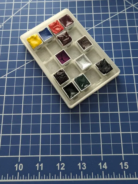 Khay đựng màu nước Gridfinity nửa viên 2x3 - Image 2