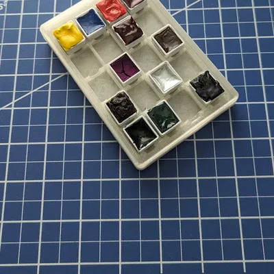 Khay đựng màu nước Gridfinity nửa viên 2x3