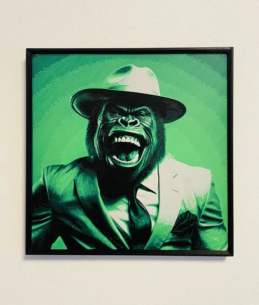 Khỉ đột Silverback trong bộ vest phong cách Hueforge - Image 1