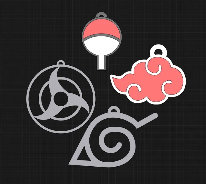 Móc khóa Naruto với biểu tượng Uchiha độc đáo - Image 1