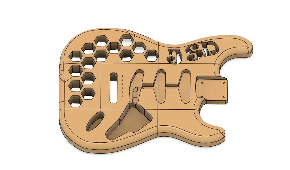 Thân đàn guitar Stratocaster Hex in 3D cho MK3/MK4 - Image 3
