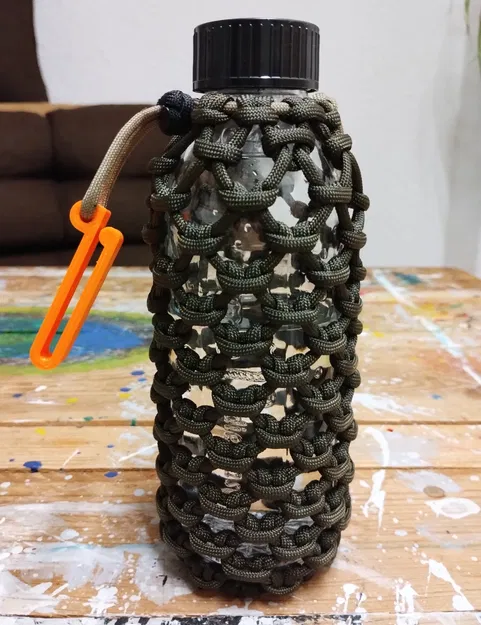 Kẹp dây đai cho bình nước nhỏ dùng paracord - Image 1