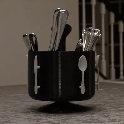 Giá đỡ dao nĩa xoay đơn giản cho bàn ăn