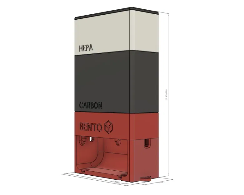 Bộ lọc carbon BentoBox v2.0 cho máy in Bambu Lab X1C - Image 7