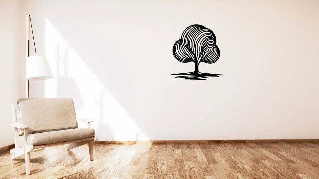 Tranh tường cây phong cách tối giản - Image 1